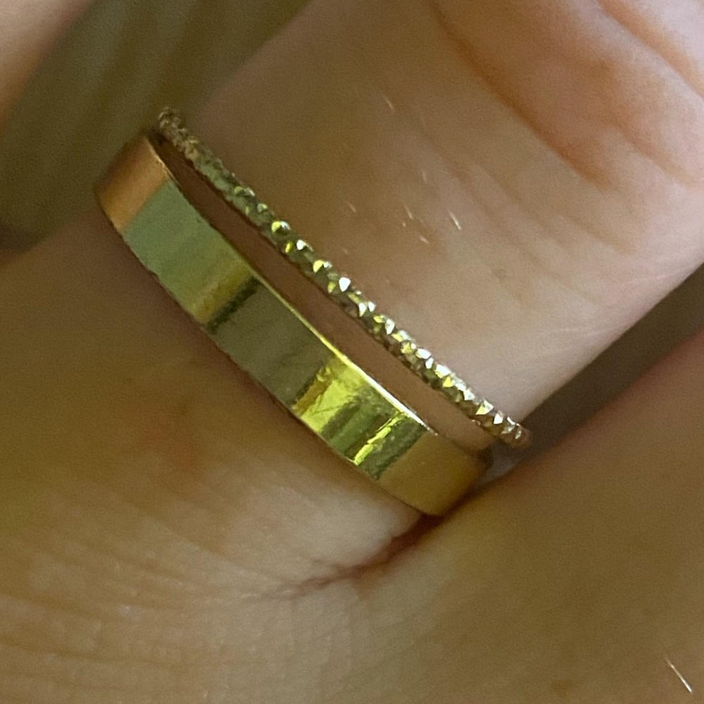 Two Stackable Gold Rings - Picture 2 of 2